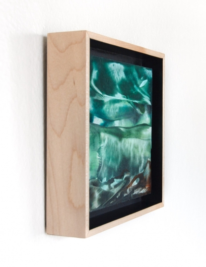  Still Waters, cascadia winter - abstract art, contemporary art, painting, green artwork by Emily Miller