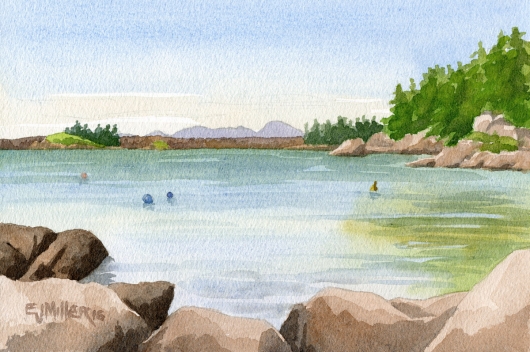 Stonington Sand Beach II, Down East Maine -  artwork by Emily Miller