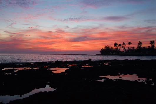 Sunset at Poipu,  -  artwork by Emily Miller