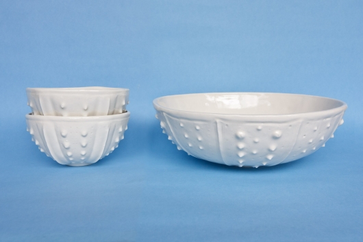  Urchin Serving Bowl - White, Urchin Bowls -  artwork by Emily Miller