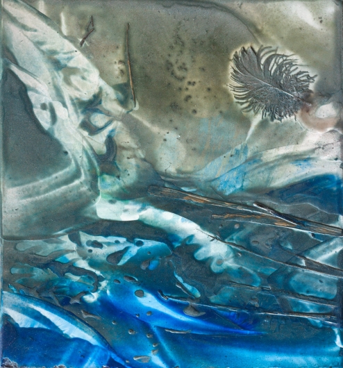  River's Edge, Winter (triptych), cascadia winter -  artwork by Emily Miller