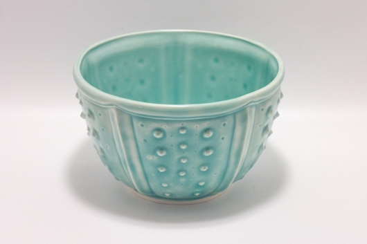  Urchin Soup Bowl - Aqua, Urchin Bowls -  artwork by Emily Miller