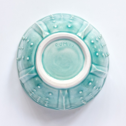  Urchin Soup Bowl - Aqua, Urchin Bowls -  artwork by Emily Miller