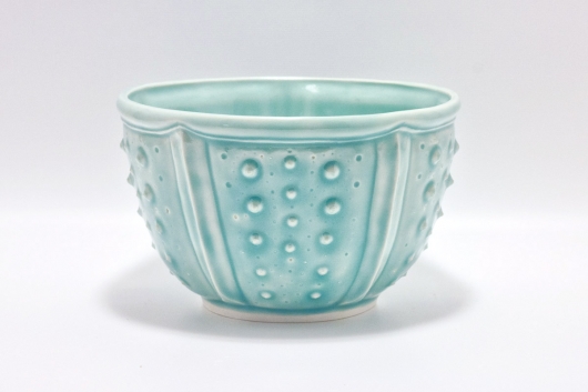 Urchin Soup Bowl - Aqua, Urchin Bowls -  artwork by Emily Miller