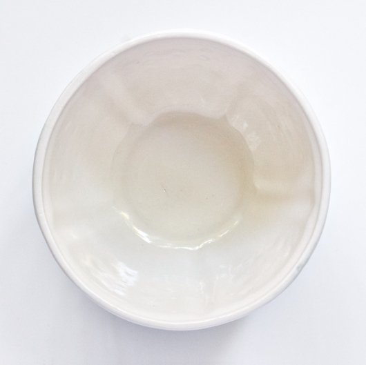  Urchin Rice Bowl - White & Yellow, Urchin Bowls -  artwork by Emily Miller