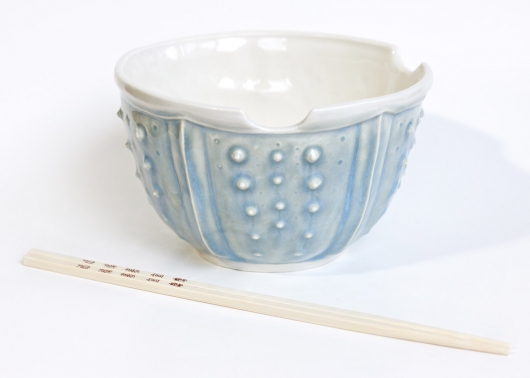  Urchin Soup Bowl - Mist, Urchin Bowls -  artwork by Emily Miller