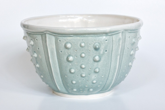 Urchin Soup Bowl - Mist, Urchin Bowls -  artwork by Emily Miller