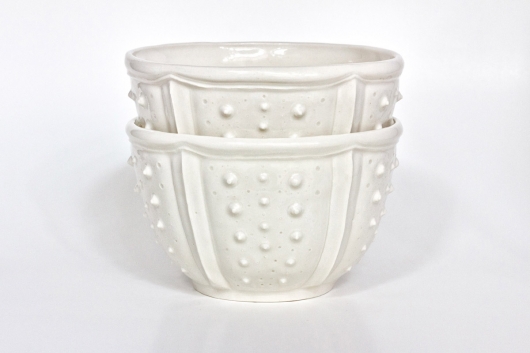  Urchin Soup Bowl - White, Urchin Bowls -  artwork by Emily Miller