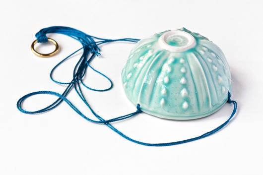  Urchin Mini bowl - aqua, Urchin Bowls -  artwork by Emily Miller