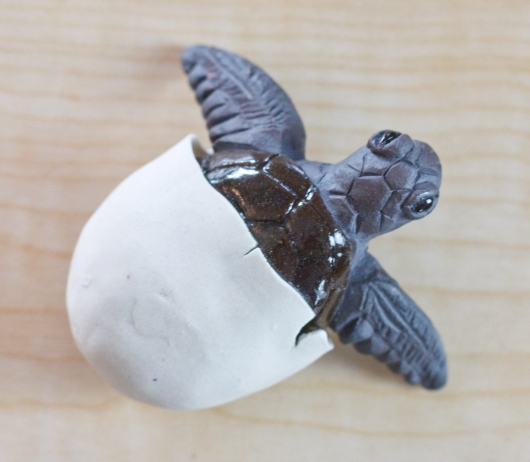 Hatching Turtle, Menagerie -  artwork by Emily Miller