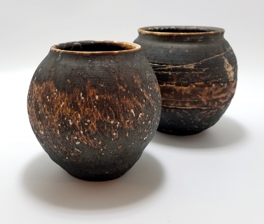 Obvara Pots, Ceramics -  artwork by Emily Miller