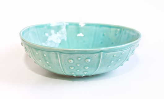  Urchin Rice Bowl - White & Yellow, Urchin Bowls -  artwork by Emily Miller