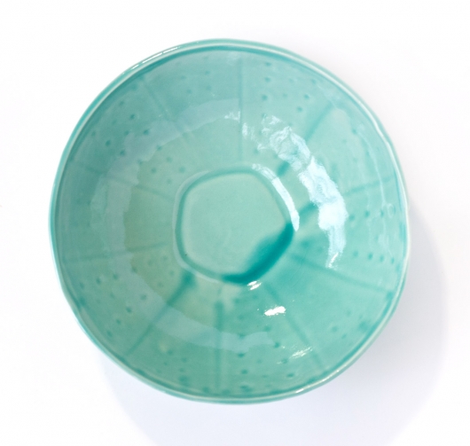  Urchin Serving Bowl - Aqua, Urchin Bowls -  artwork by Emily Miller