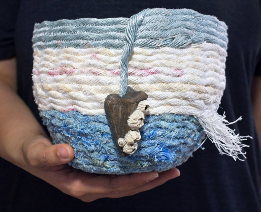  Cloudy Day - Oregon Basket, Ghost Net Baskets -  artwork by Emily Miller