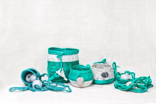2018 series Ukidama - Japanese Oregon Baskets, Ghost Net Baskets -  artwork by Emily Miller
