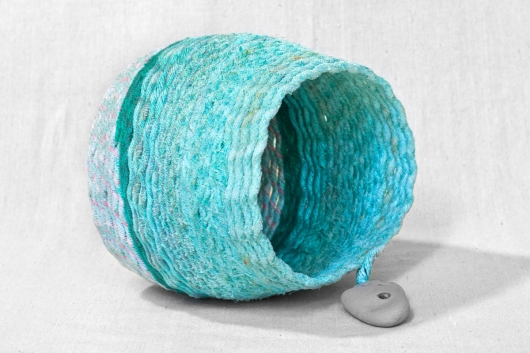  Rock Borer - Oregon Basket, Ghost Net Baskets -  artwork by Emily Miller