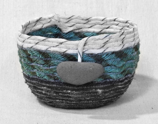 Medium Wide Urchin Rice Bowl - Teal Twilight, Urchin Bowls -  artwork by Emily Miller