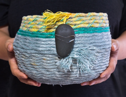  Sunbreak - Oregon Baskets, Ghost Net Baskets -  artwork by Emily Miller