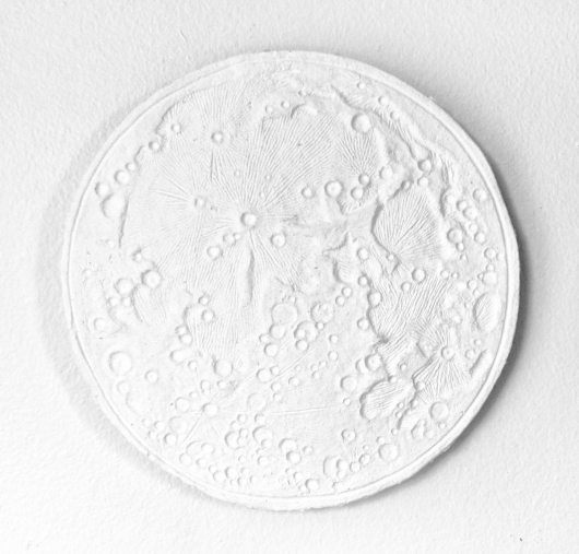 Medium size wall mounted Paper Moon, Moon Bowls - ode to the tides artwork by Emily Miller