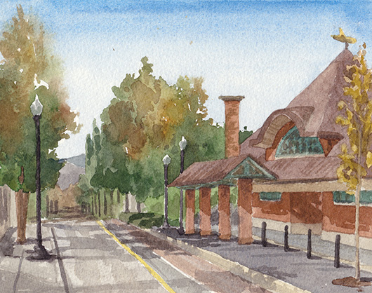 Hillsboro Transit Center, Countryside -  artwork by Emily Miller