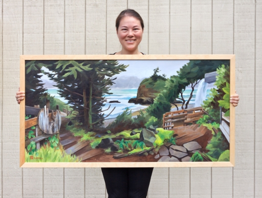  Forest Trail to Short Beach, Oregon Coast - short beach, seventh generation artwork by Emily Miller