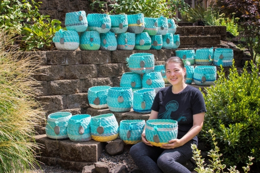 Oceana ghost net baskets, Ghost Net Baskets -  artwork by Emily Miller