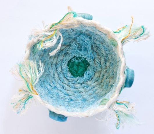  Sky Tassel Basket, Ghost Net Baskets -  artwork by Emily Miller