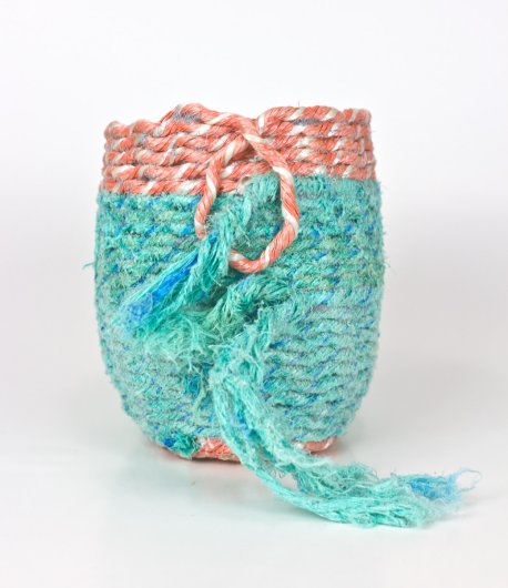 Turquoise Coral Basket (Loop and Tassel), $90 