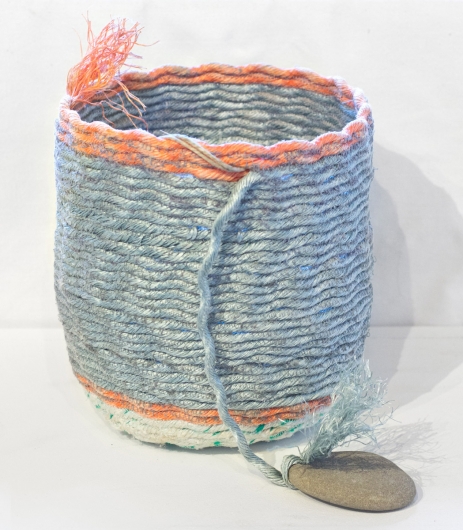 Coral Rim Basket, Ghost Net Baskets -  artwork by Emily Miller