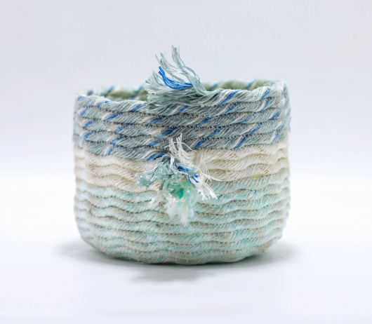 Silver Mist Baskets, Ghost Net Baskets -  artwork by Emily Miller