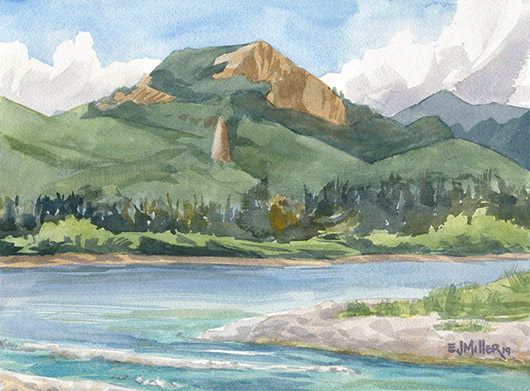 Columbia River at Tanner Creek, Countryside - LPG Oregon 2019 artwork by Emily Miller