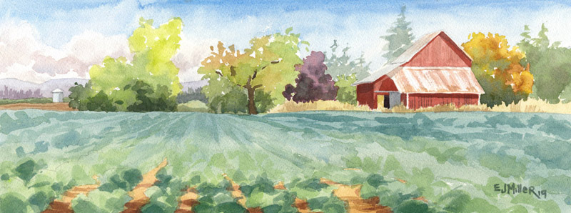 Oregon Harvest, Countryside - LPG Oregon 2019 artwork by Emily Miller