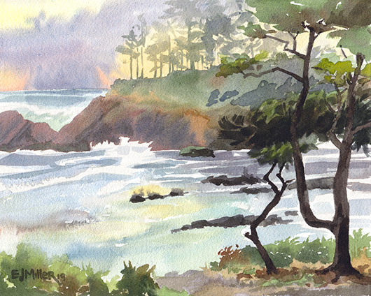 Sunset Squall over Depoe Bay, $300 