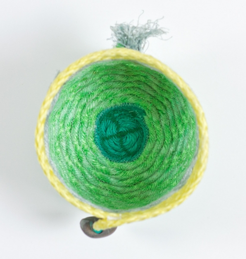  Lemon Lime Basket, Ghost Net Baskets -  artwork by Emily Miller
