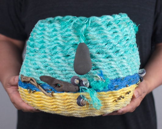  Urchin Rice Bowl - Teal Twilight, Urchin Bowls -  artwork by Emily Miller