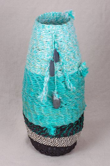  Tall Pods, Ghost Net Baskets -  artwork by Emily Miller