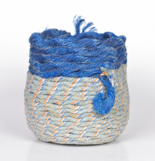  Curly Tail Basket, Ghost Net Baskets -  artwork by Emily Miller