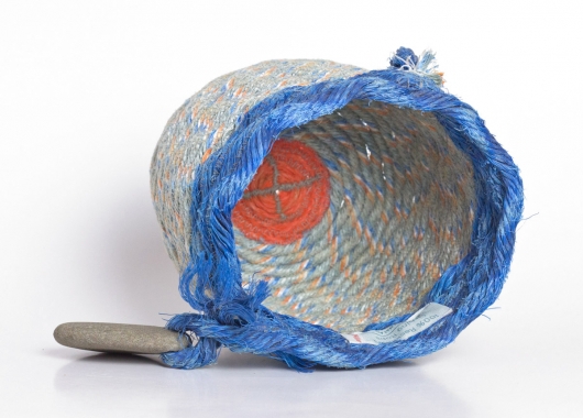  Curly Tail Basket, Ghost Net Baskets -  artwork by Emily Miller