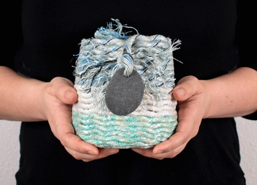  Urchin Mini bowl - aqua, Urchin Bowls -  artwork by Emily Miller