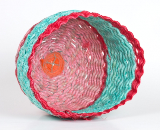  Red Lip Poolside Basket, Ghost Net Baskets -  artwork by Emily Miller