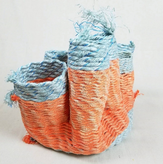  Eight Neck Colony, Ghost Net Baskets -  artwork by Emily Miller