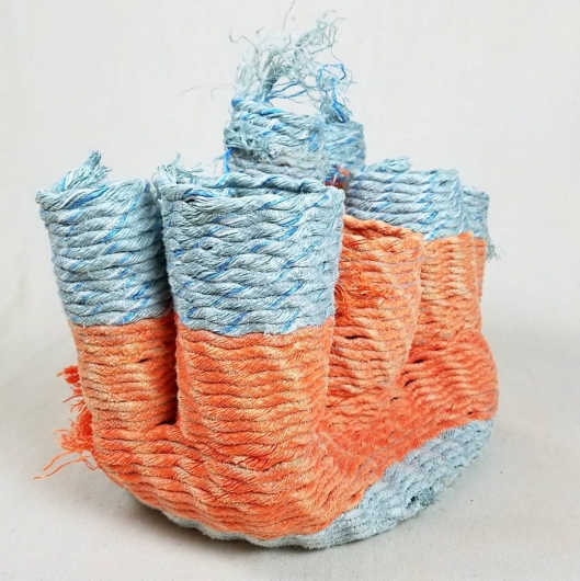  Eight Neck Colony, Ghost Net Baskets -  artwork by Emily Miller