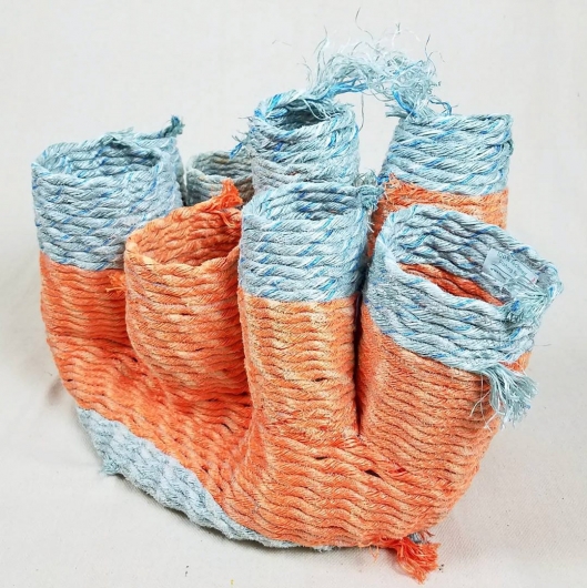  Eight Neck Colony, Ghost Net Baskets -  artwork by Emily Miller
