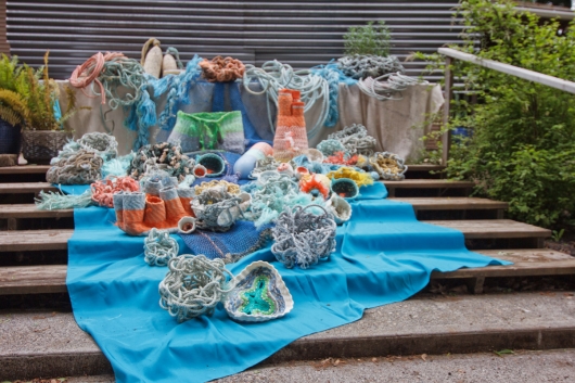  Sunrise Shell - Hawaii Baskets, Ghost Net Baskets - rope baskets artwork by Emily Miller