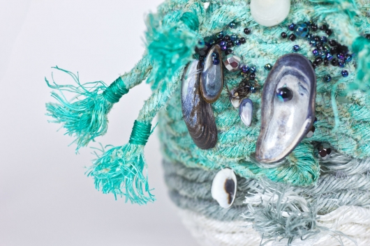  Wrackline Baskets - Mussel Shoals, Ghost Net Baskets -  artwork by Emily Miller