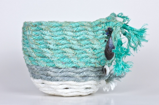  Wrackline Baskets - Mussel Shoals, Ghost Net Baskets -  artwork by Emily Miller