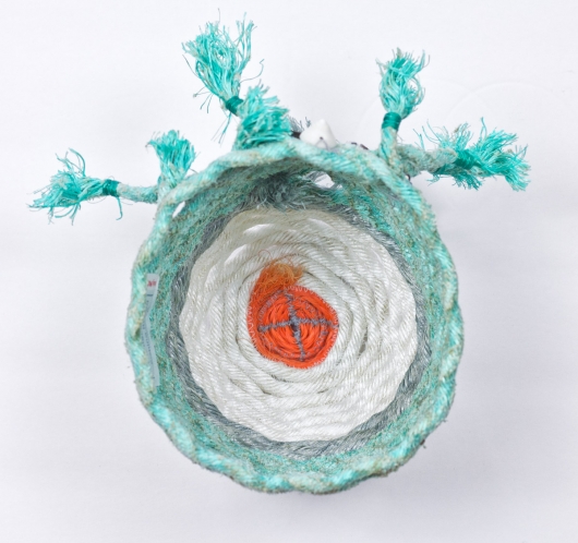  Wrackline Baskets - Mussel Shoals, Ghost Net Baskets -  artwork by Emily Miller