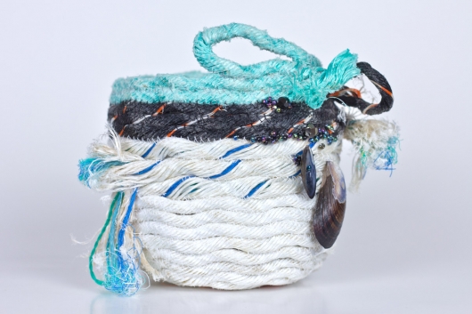  Wrackline Baskets - Mussel Shoals, Ghost Net Baskets -  artwork by Emily Miller