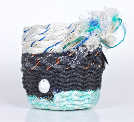  Wrackline Baskets - Mussel Shoals, Ghost Net Baskets -  artwork by Emily Miller