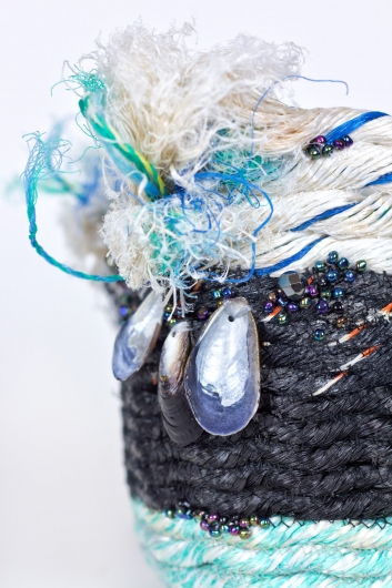  Wrackline Baskets - Mussel Shoals, Ghost Net Baskets -  artwork by Emily Miller